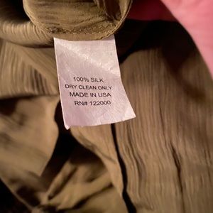 Olive green silk dress!